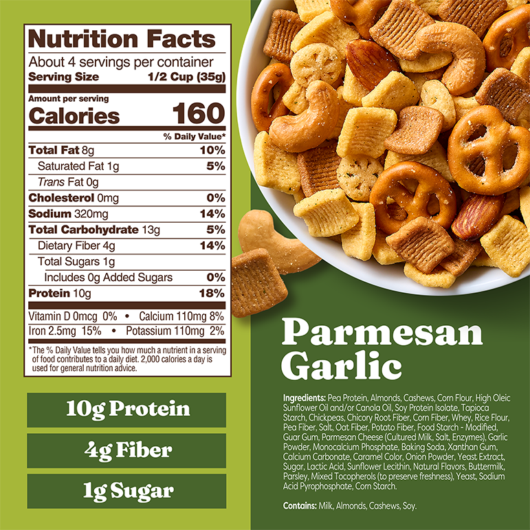 Parmesan Garlic Snack Mix - Fresh Style